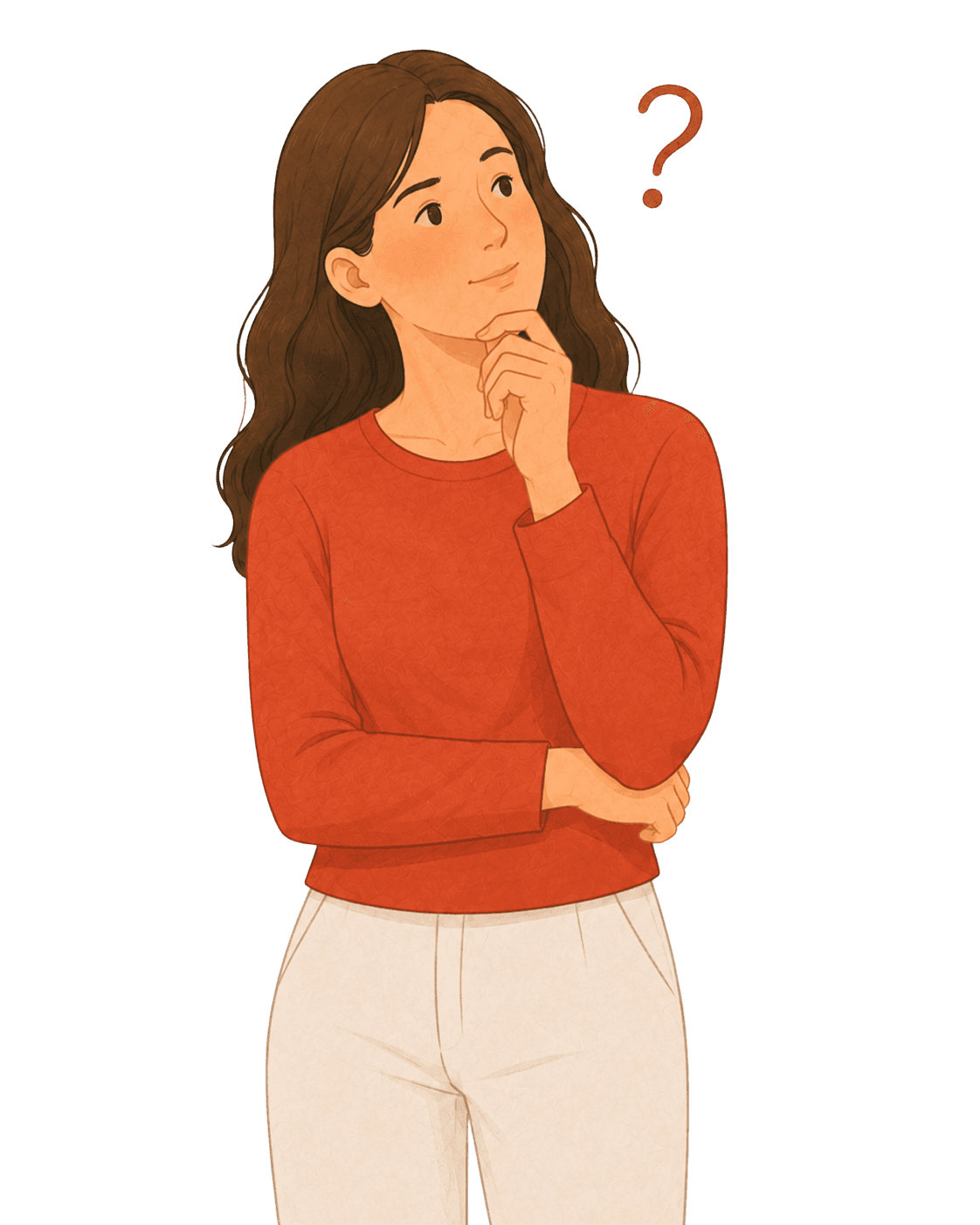 Femme qui se questionne sur sa condition de santé